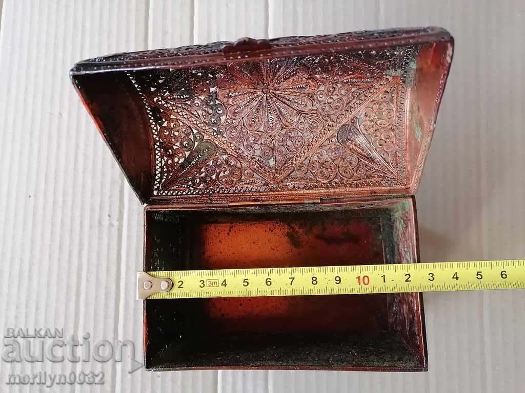 Metal jewelry box copper filigree craftsmanship - 7 Metal jewelry box copper filigree craftsmanship - 7