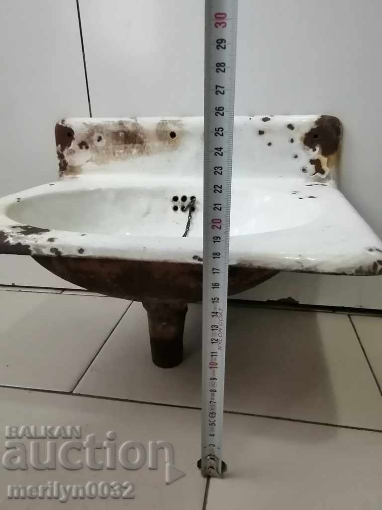 Νιπτήρας εμαγιέ νιπτήρα, σμάλτο νεροχύτη από χυτοσίδηρο - 5