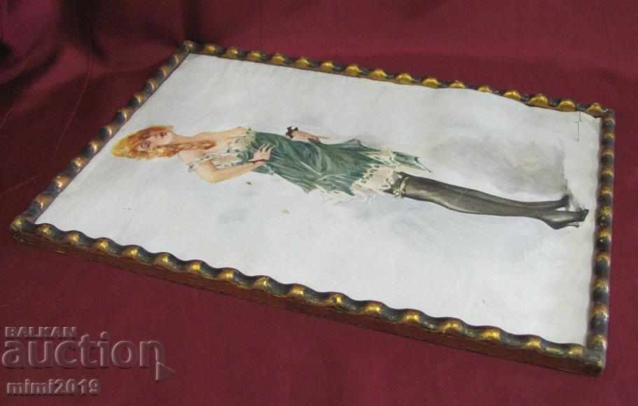 Print Art Deco al anilor '30 în rama originală - 7