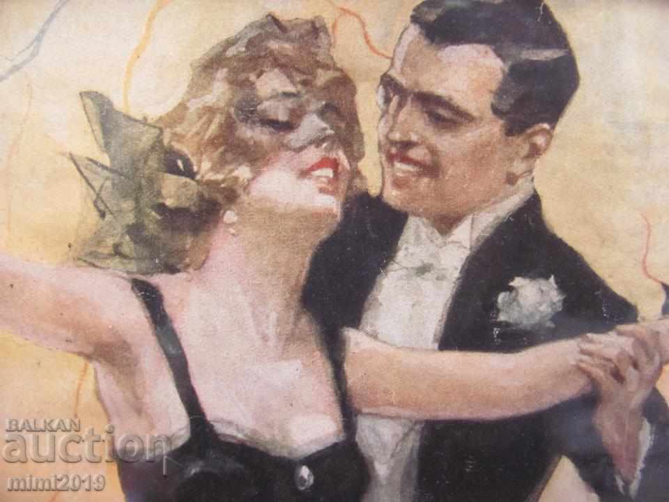 Auction 30's Art Deco Print in original frame Auction 30's Art Deco Print in original frame