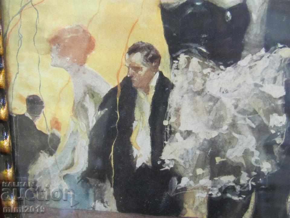 Delivery of 30's Art Deco Print in original frame Delivery of 30's Art Deco Print in original frame