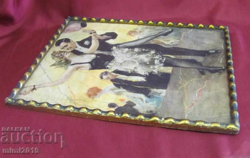 30's Art Deco Print in original frame - 6 30's Art Deco Print in original frame - 6