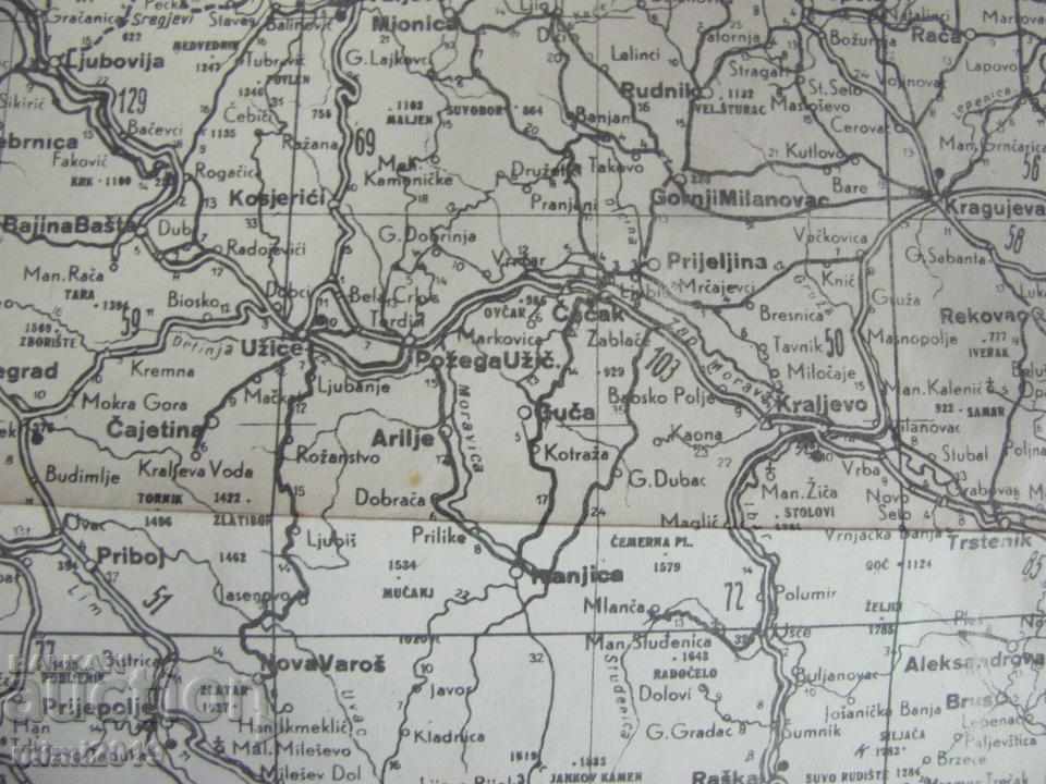 1941 World War II Original Military Map Germany - 5 1941 World War II Original Military Map Germany - 5