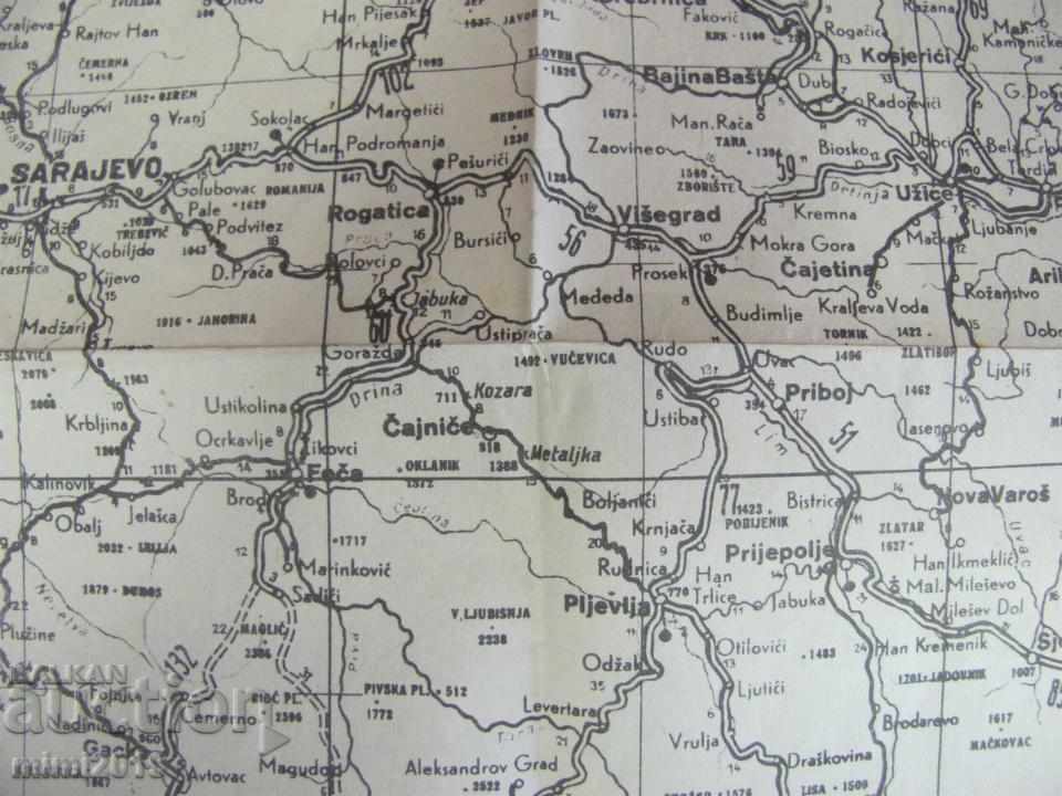 1941 World War II Original Military Map Germany - 7 1941 World War II Original Military Map Germany - 7