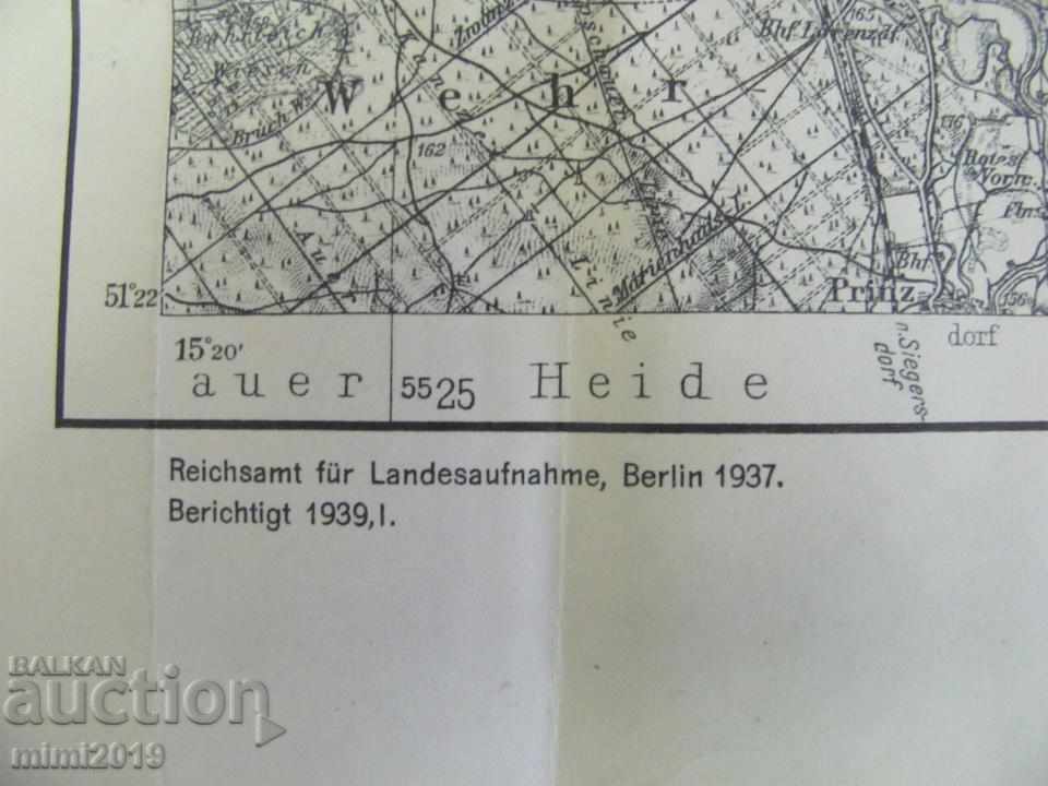 Auction 1937 Original Military Map of Germany Auction 1937 Original Military Map of Germany
