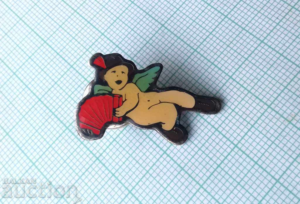 10145 Badge - Angel musician - clip with price 2.00 BGN | € 1.02 10145 Badge - Angel musician - clip with price 2.00 BGN | € 1.02