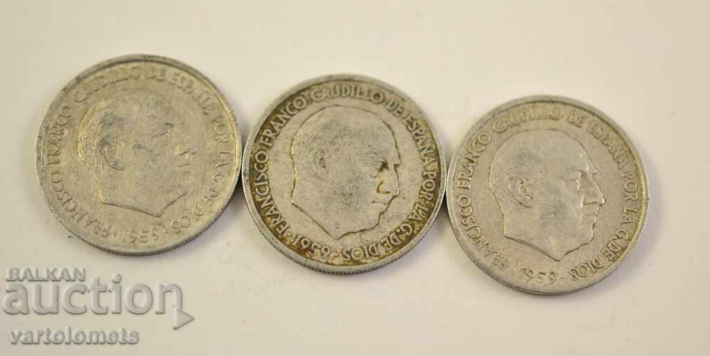 10 SENTIMOS ESPANA 1959 - 3 pieces with price 2.00 BGN | € 1.02 10 SENTIMOS ESPANA 1959 - 3 pieces with price 2.00 BGN | € 1.02
