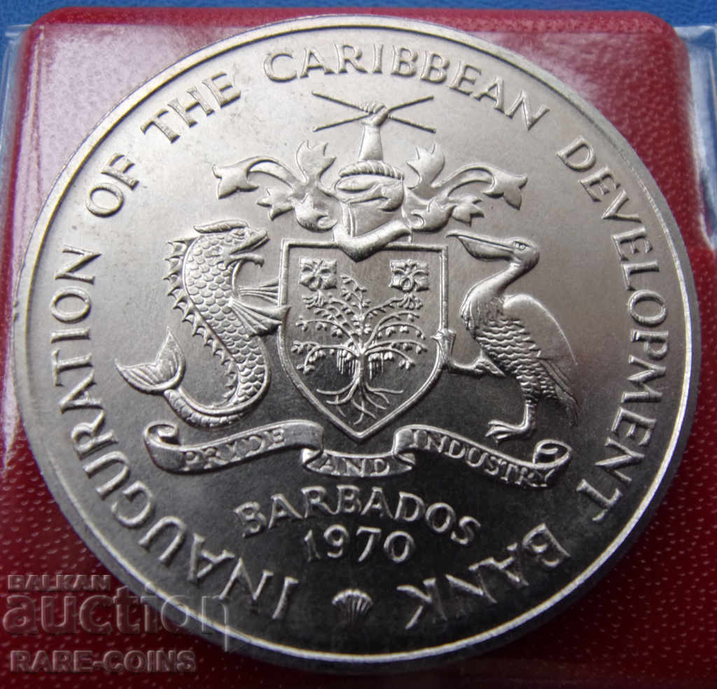 Barbados $ 4 1970 Extremly Rare Original