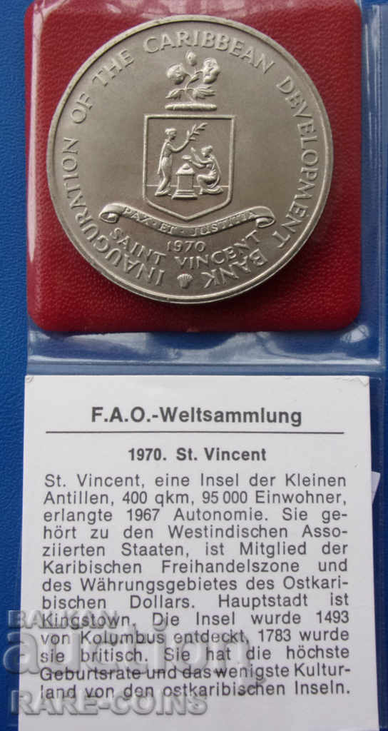 Δημοπρασία St. Vincent 4 Dollar 1970 εξαιρετικά σπάνια πρωτότυπα