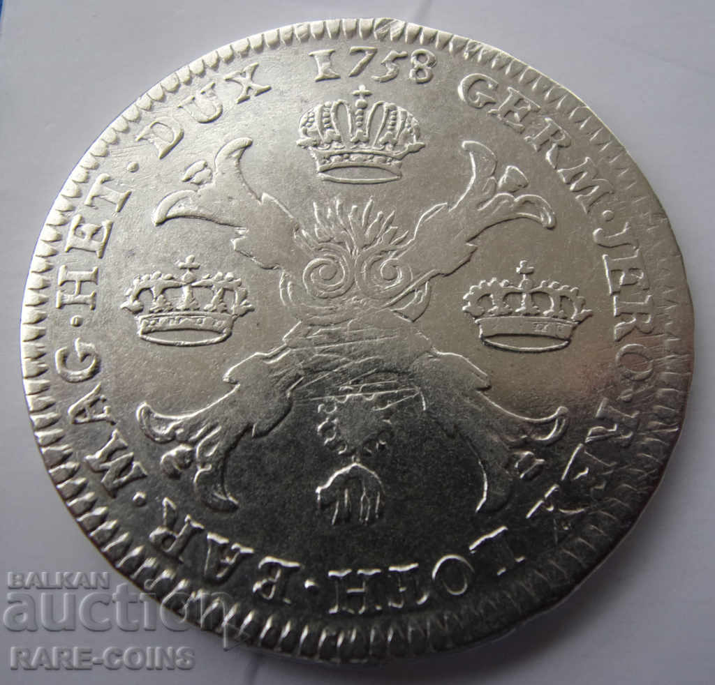 Δημοπρασία Αυστρία Thaler 1758 Εξαιρετικά σπάνιο πρωτότυπο