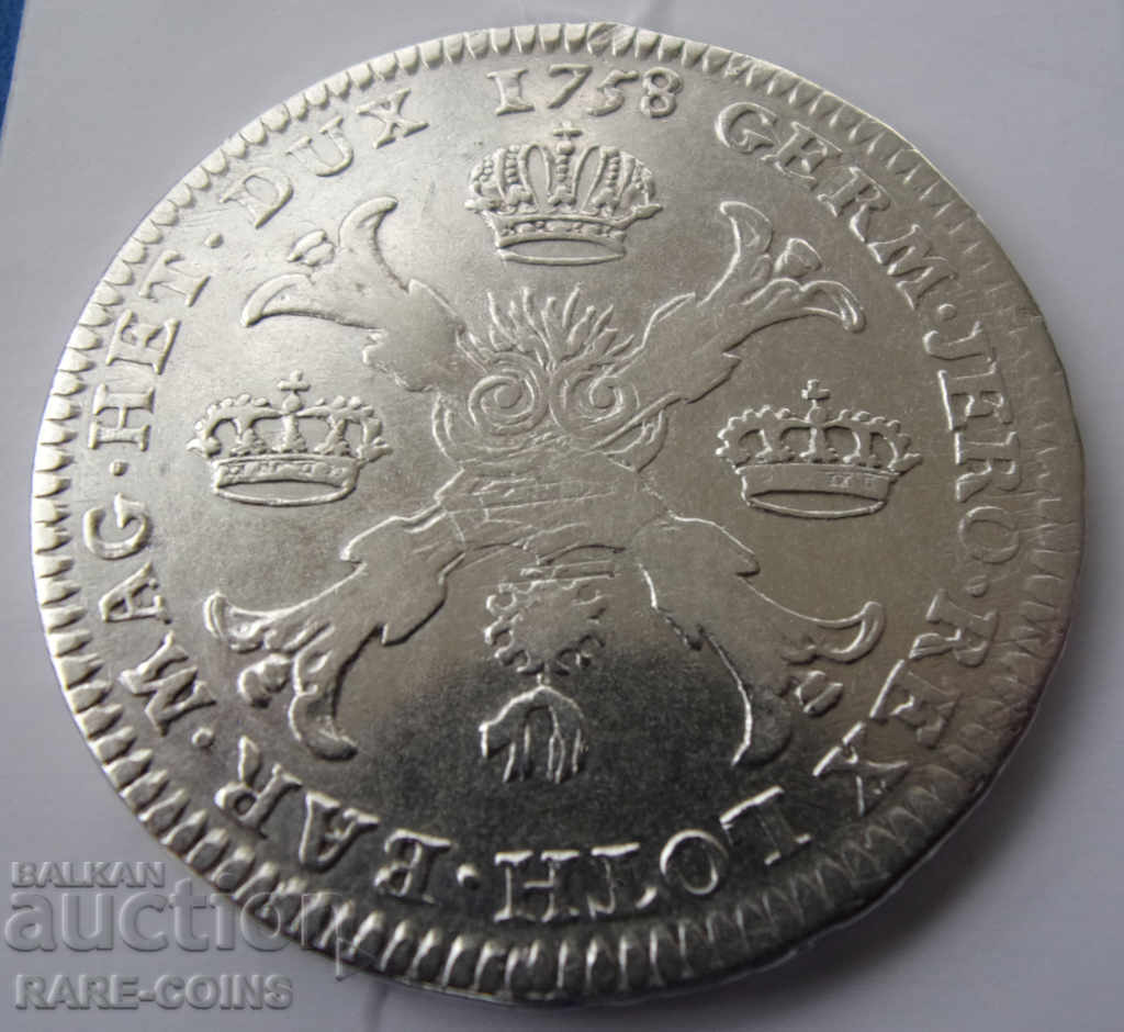 Παράδοση Αυστρία Thaler 1758 Εξαιρετικά σπάνιο πρωτότυπο