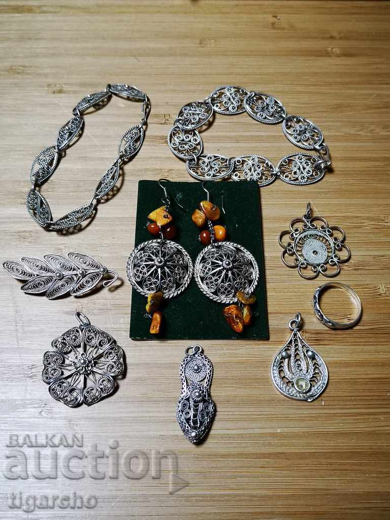 Old silver jewelry