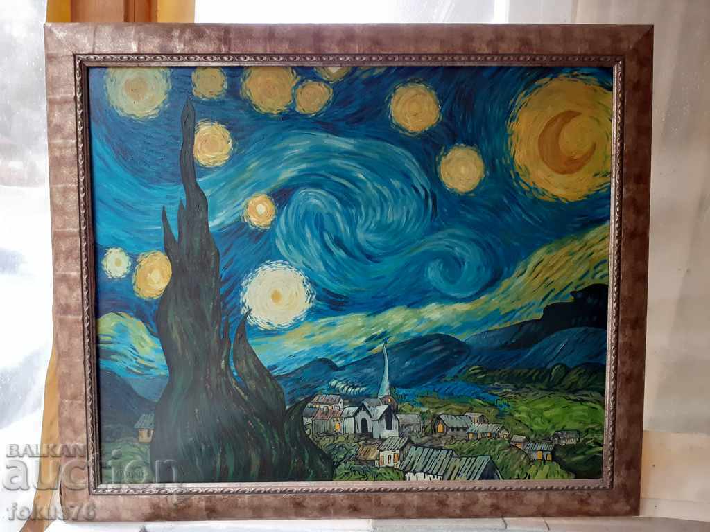 Огромна майсторска картина масло платно Ван Гог репродукция