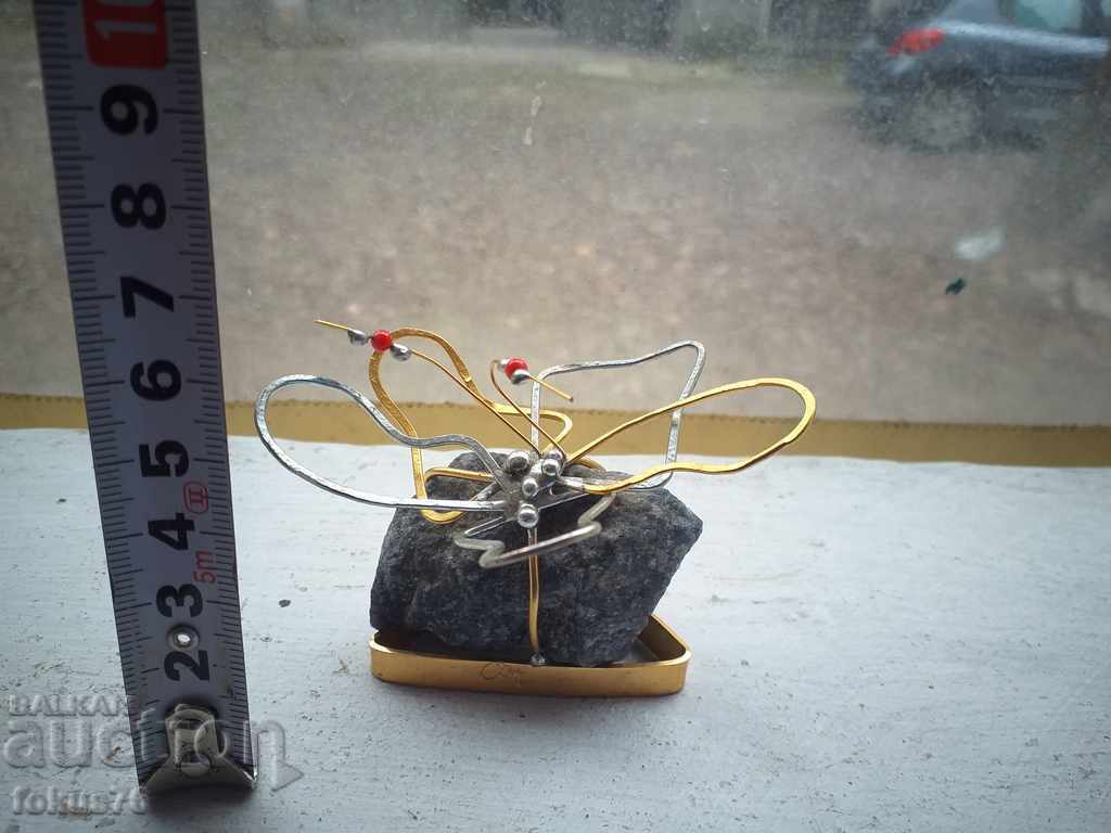 Plastic stone with signature - 6