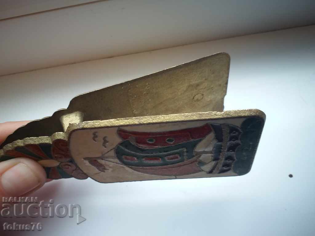 Auction  MONEY CLAMP BRONZE ENAMEL OWN SHIP