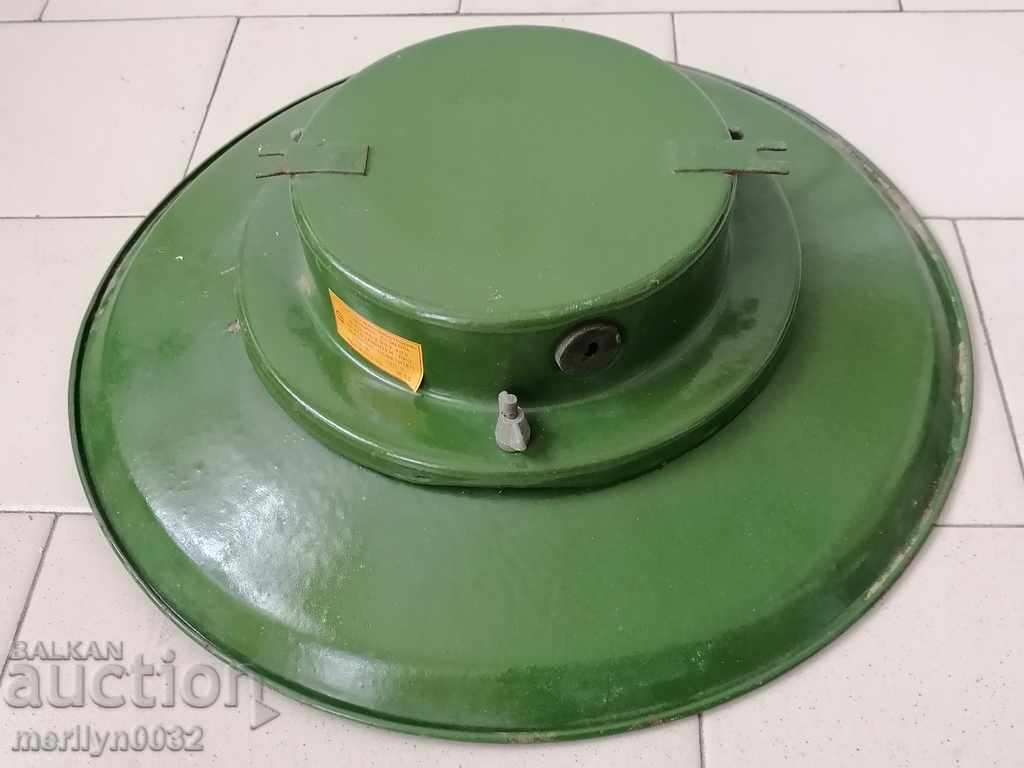 Old industrial lamp from the dungeon of the People's Republic of Bulgaria with price 63.00 BGN | € 32.21 Old industrial lamp from the dungeon of the People's Republic of Bulgaria with price 63.00 BGN | € 32.21