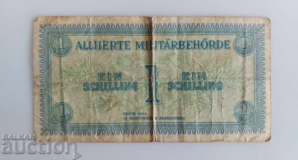 1944 1 SCHILLING BANKNOTE AUSTRIA SCHILLING