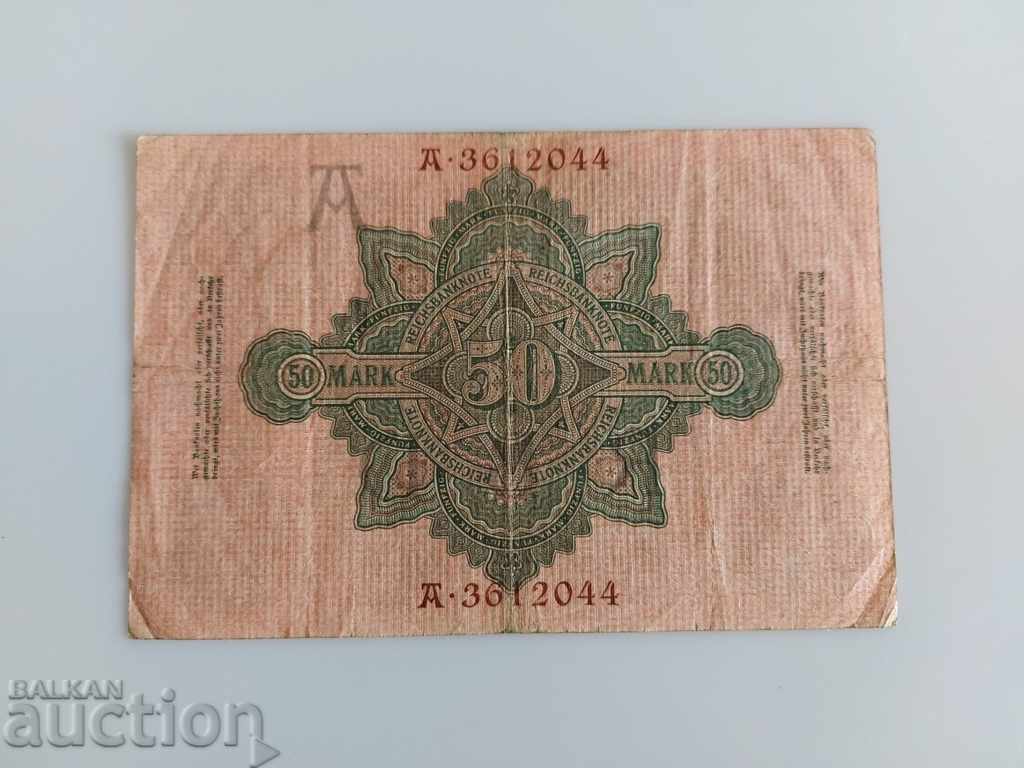 1910 50 MARK STAMPS BANKNOTE GERMANY with price 10.00 BGN | € 5.11 1910 50 MARK STAMPS BANKNOTE GERMANY with price 10.00 BGN | € 5.11