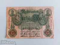 1910 50 MARK STAMPS BANKNOTE GERMANY