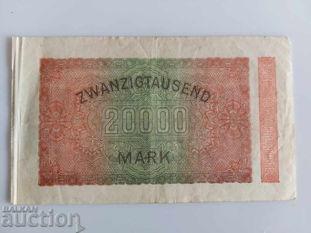 1923 20000 MARK STAMPS BANKNOTE GERMANY with price 15.00 BGN | € 7.67 1923 20000 MARK STAMPS BANKNOTE GERMANY with price 15.00 BGN | € 7.67