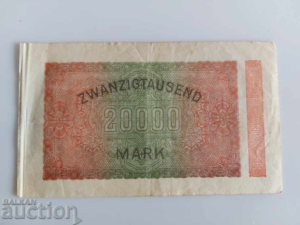 Auction 1923 20000 MARK STAMPS BANKNOTE GERMANY Auction 1923 20000 MARK STAMPS BANKNOTE GERMANY