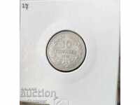 Bulgaria 10 cents 1913 Excellent!