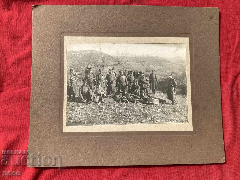 Auction Brass regimental music old photo Auction Brass regimental music old photo
