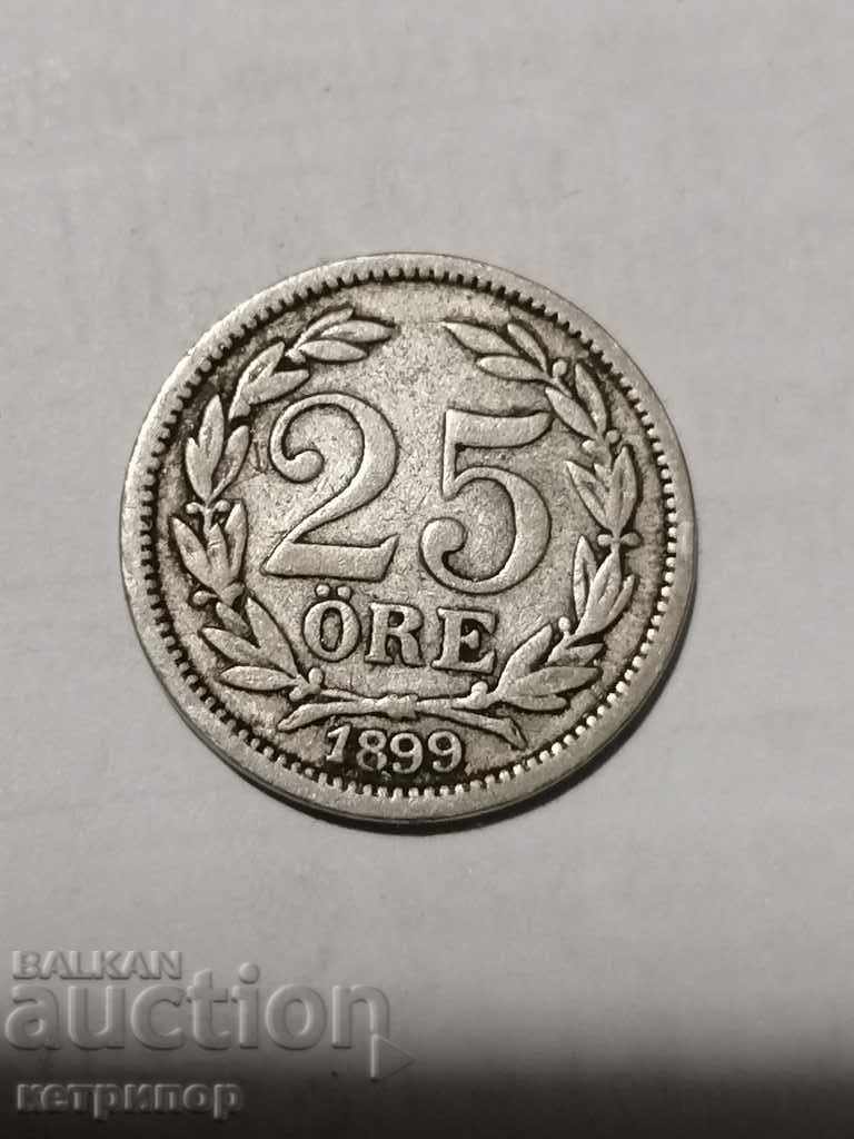 25 de ani Suedia 1899 argint