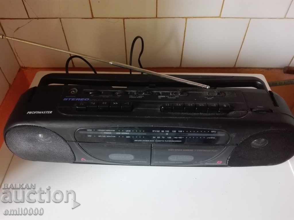 Auction  Old radio cassette player.