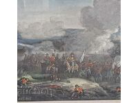 Автен гравюра Битката на Наполеон при  Катр- Бра от Йохан Хм
