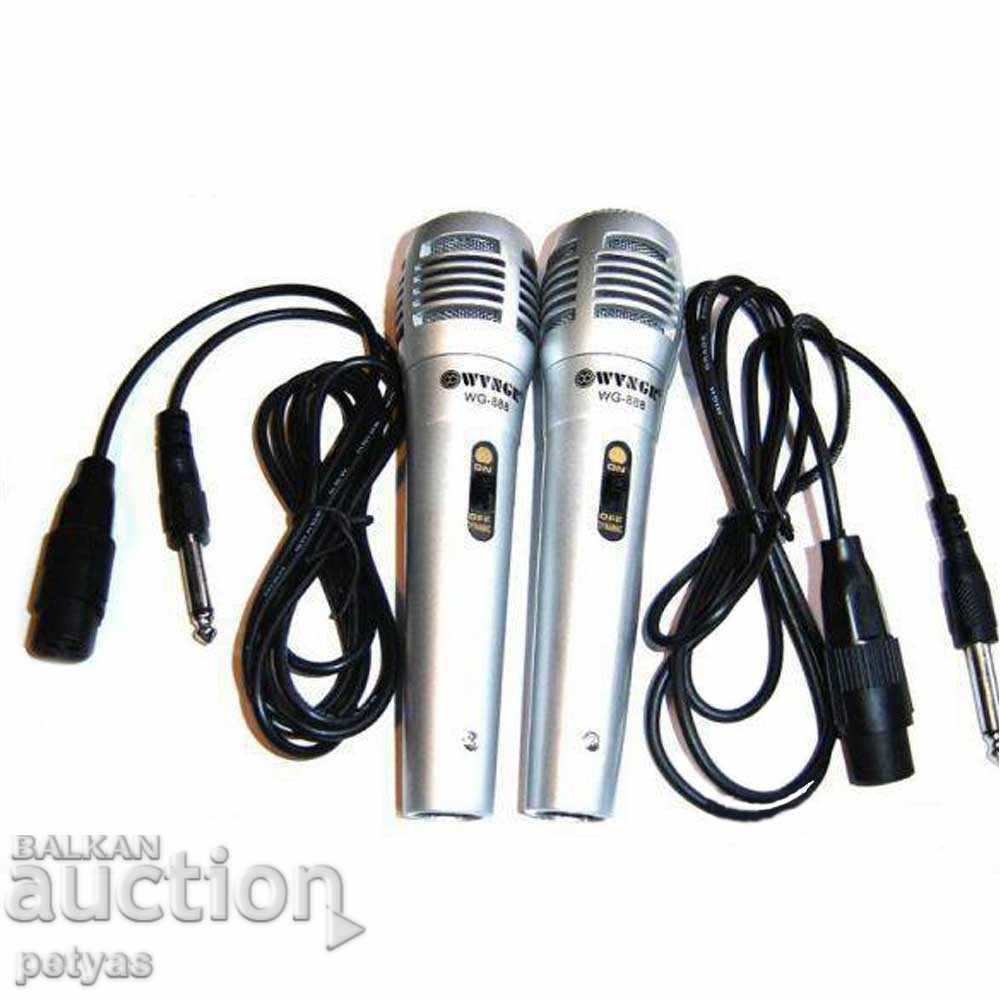Set of 2 dynamic WG-888 microphones with price 16.50 BGN | € 8.44 Set of 2 dynamic WG-888 microphones with price 16.50 BGN | € 8.44
