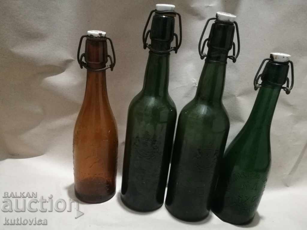 Old beer bottles 4 pieces