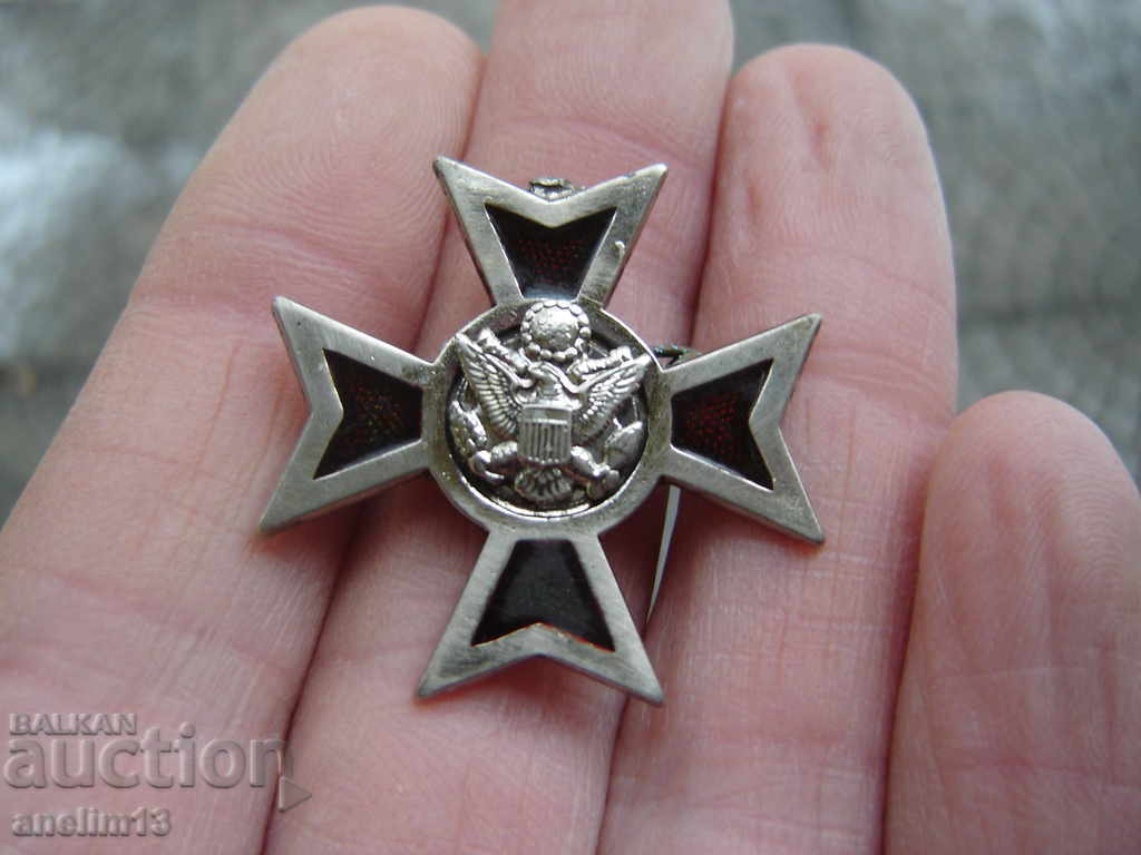 ORDIN MEDALIE INSIGNĂ CRUCE EMAIL SEMN AMERICAN VETERAN