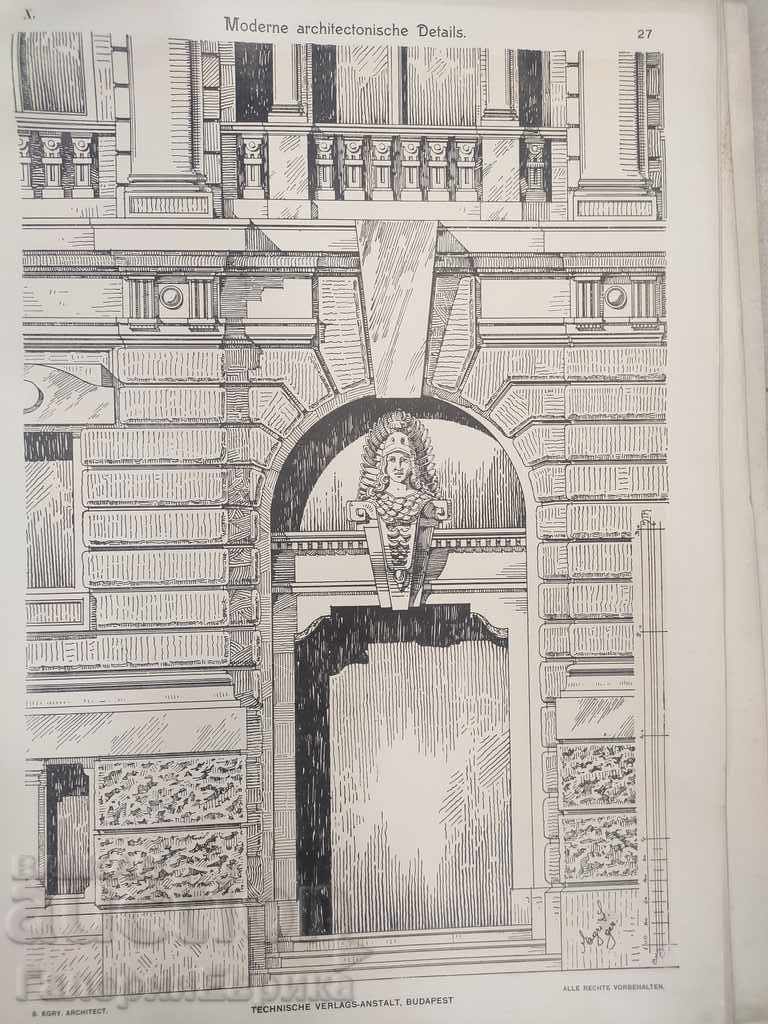 Old architectural atlas from the beginning of the 20th century - 6 Old architectural atlas from the beginning of the 20th century - 6