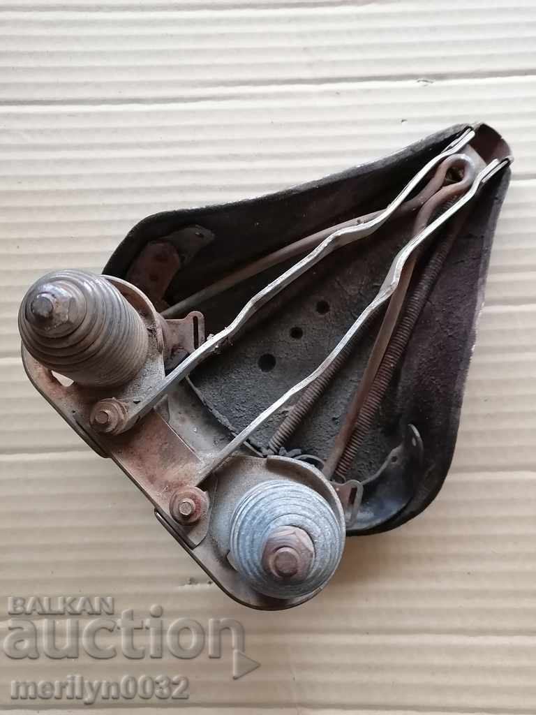 Delivery of Old leather bicycle seat marked