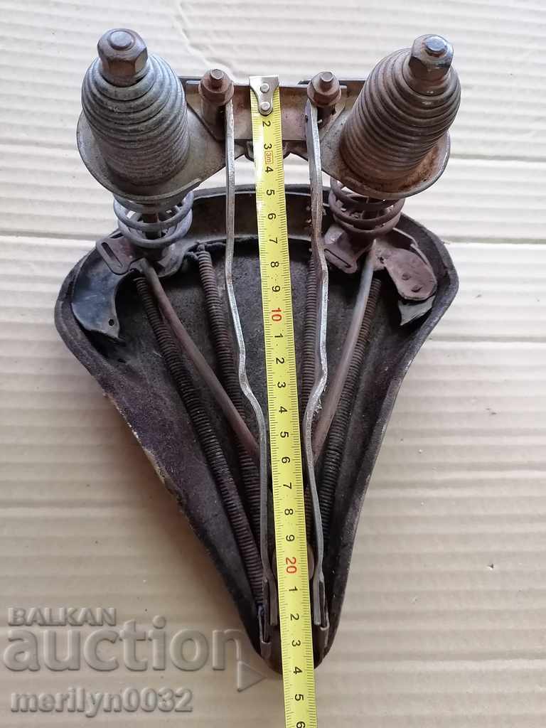 Old leather bicycle seat marked - 6