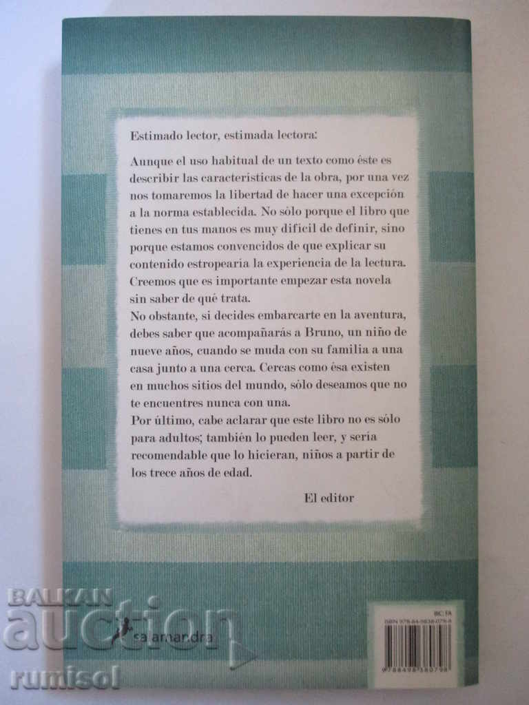 Delivery of El niño con el pijama de rayas - John Boyne Delivery of El niño con el pijama de rayas - John Boyne