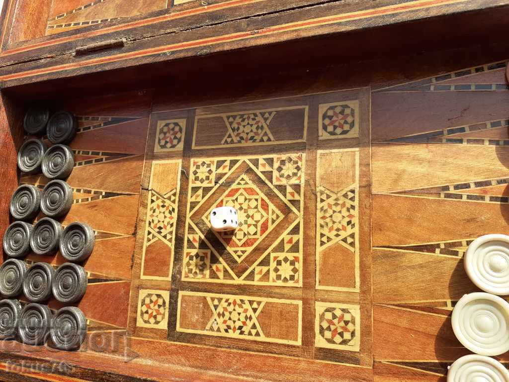 Unique old collectible board chess game marquetry with price 549.00 BGN | € 280.70 Unique old collectible board chess game marquetry with price 549.00 BGN | € 280.70