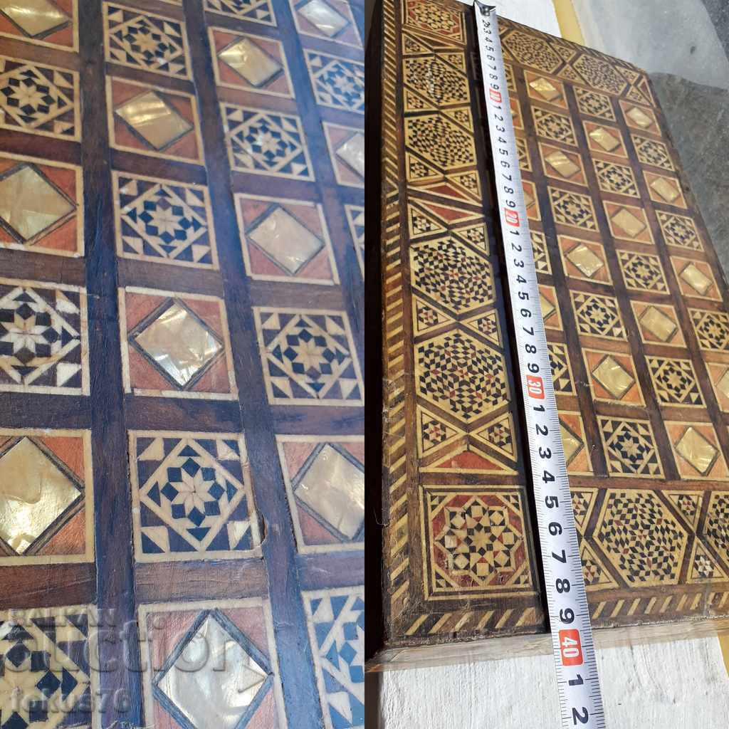 Unique old collectible board chess game marquetry - 5 Unique old collectible board chess game marquetry - 5