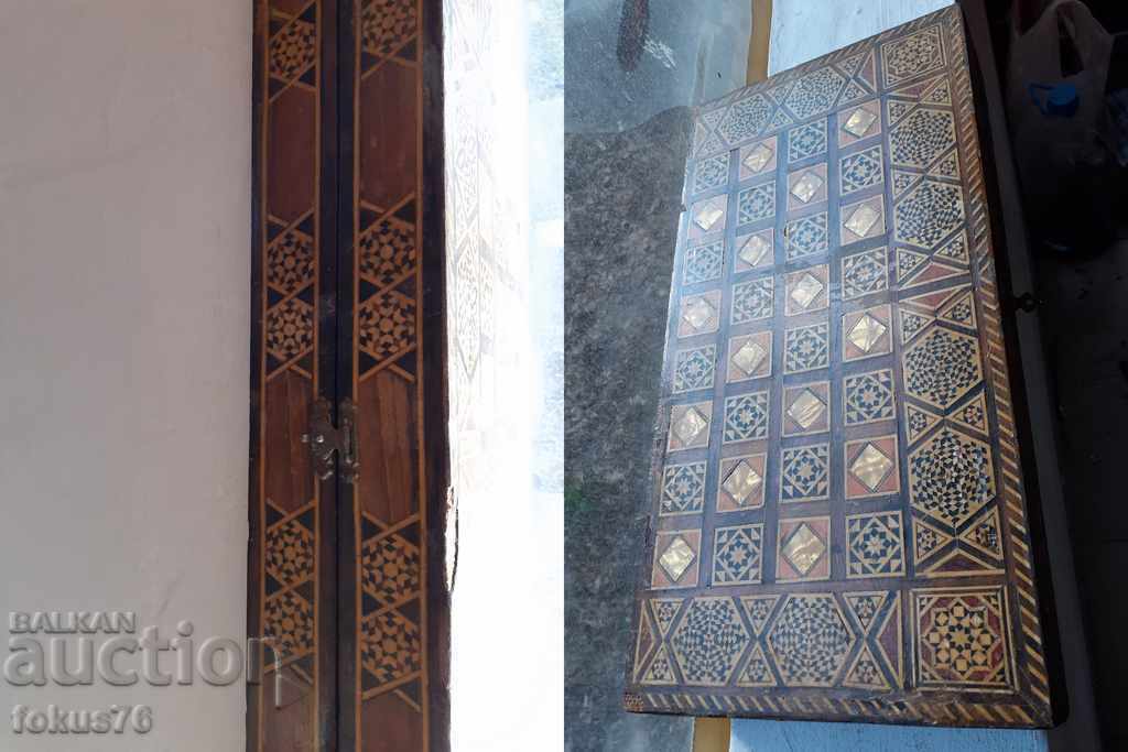 Unique old collectible board chess game marquetry - 7 Unique old collectible board chess game marquetry - 7