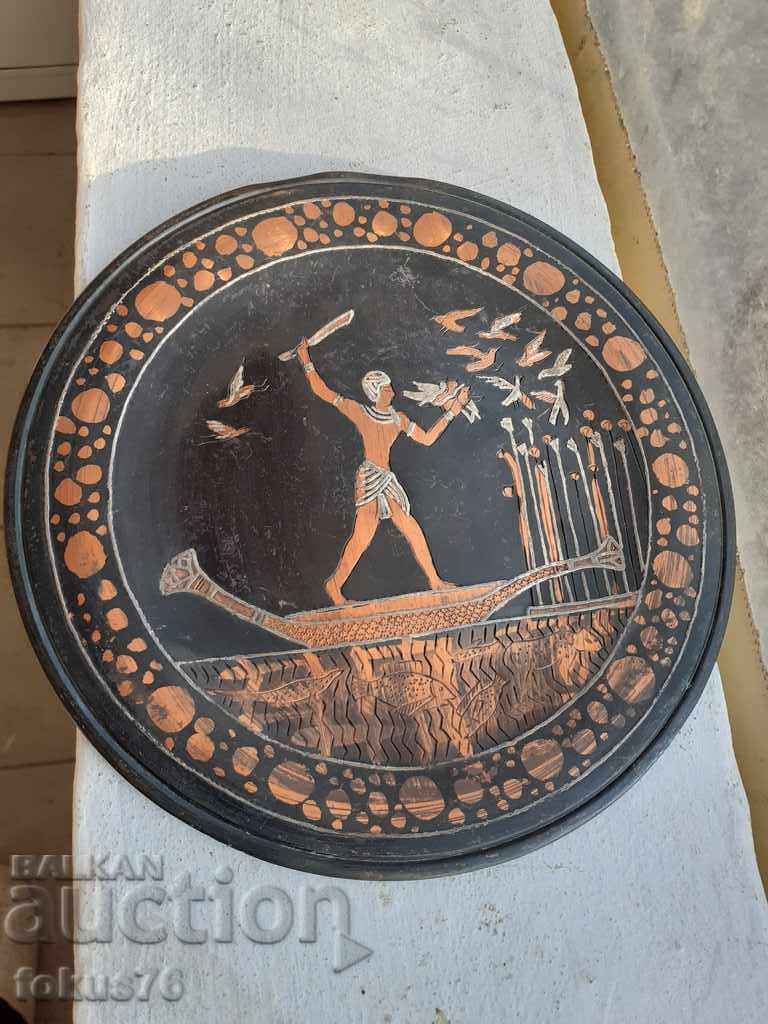 Auction  Solid copper plate for wall