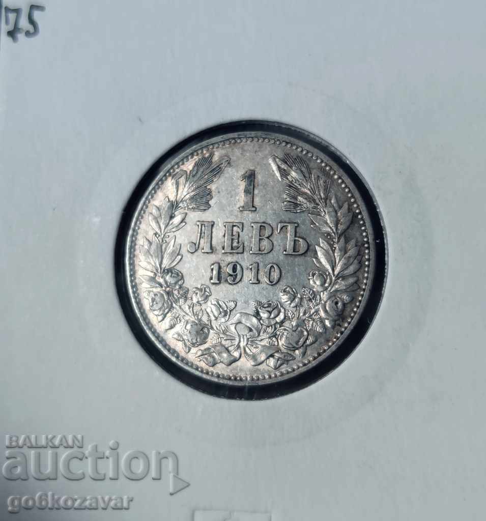 Bulgaria 1 lev 1910 argint.