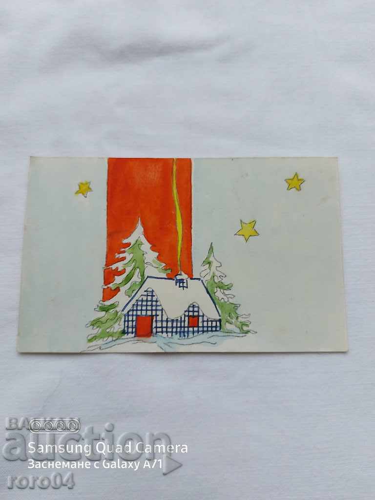 WATERCOLOR - POSTCARD - 1950. - 6 WATERCOLOR - POSTCARD - 1950. - 6