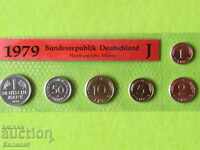 Set of change coins Germany 1979 "J" Proof