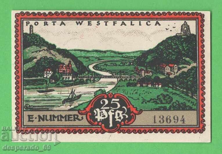 (¯`'•.¸NOTGELD (city Hausberge) 1921 UNC -25 pfennig¸.•'´¯) with price 2.60 BGN | € 1.33 (¯`'•.¸NOTGELD (city Hausberge) 1921 UNC -25 pfennig¸.•'´¯) with price 2.60 BGN | € 1.33