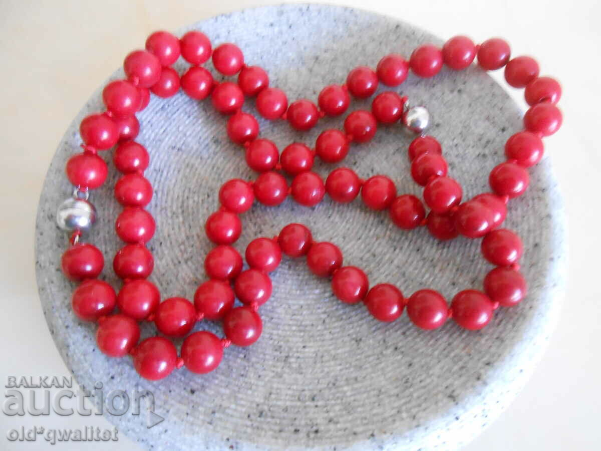 Δημοπρασία Κολιέ και βραχιόλι από κόκκινο κοράλλι, ασημί magn. στερεώνω 925 Δημοπρασία Κολιέ και βραχιόλι από κόκκινο κοράλλι, ασημί magn. στερεώνω 925