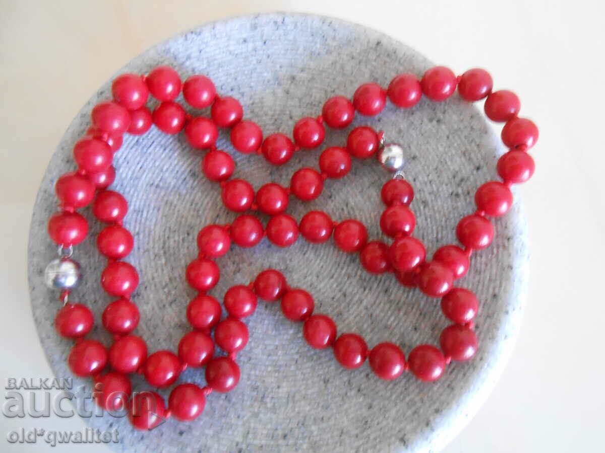 Παράδοση Κολιέ και βραχιόλι από κόκκινο κοράλλι, ασημί magn. στερεώνω 925 Παράδοση Κολιέ και βραχιόλι από κόκκινο κοράλλι, ασημί magn. στερεώνω 925