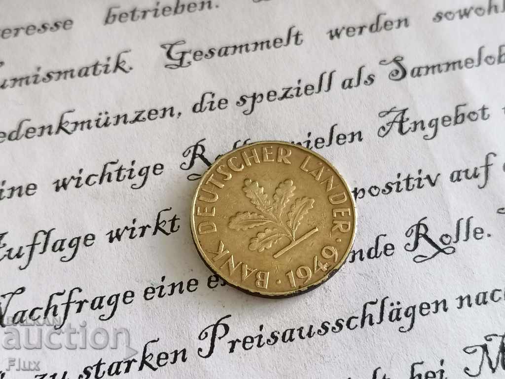 Coin - Germany - 10 pfennigs 1949; J series with price 1.25 BGN | € 0.64 Coin - Germany - 10 pfennigs 1949; J series with price 1.25 BGN | € 0.64