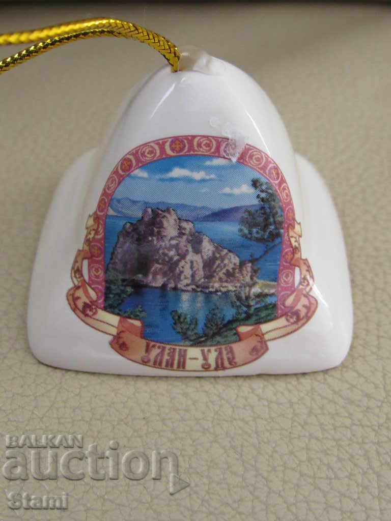 Porcelain bell-quartz souvenir from Ulan Ude-Russia