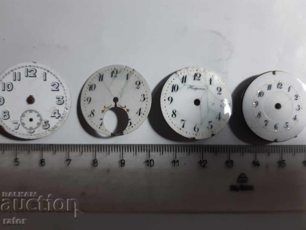 Аукцион Порцеланови циферблати за стари джобни часовници - 5 броя